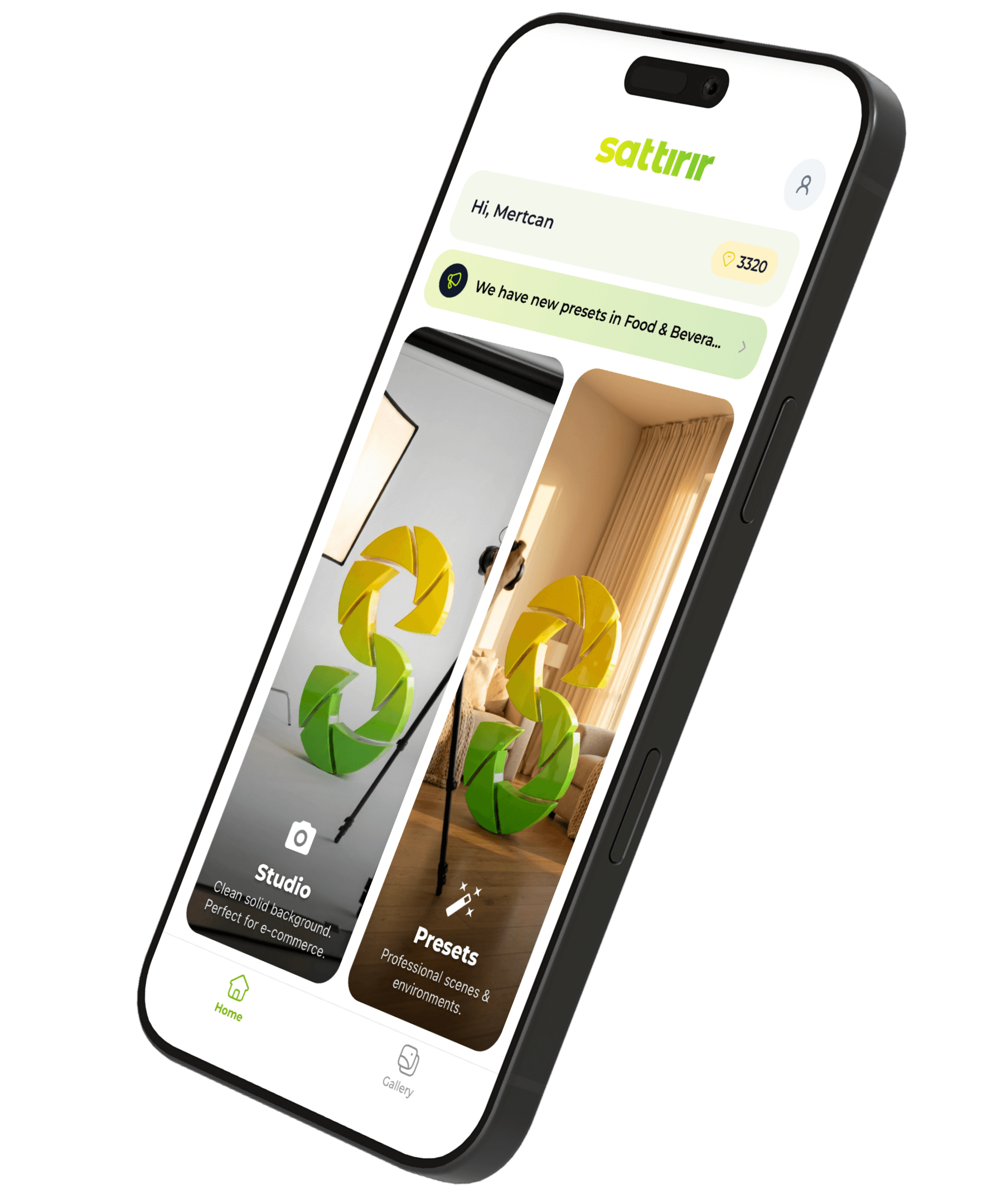 Sattırır mobile app mockup